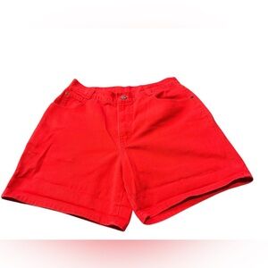 Vintage PS Gitano Red Denim High Waist MOM Jean Shorts Size 32/18W